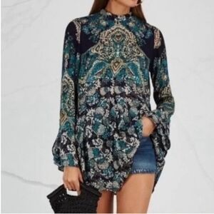 Free People Lady Luck Tunic Dress Bell Sleeve boho Hippie core Y2K sz M